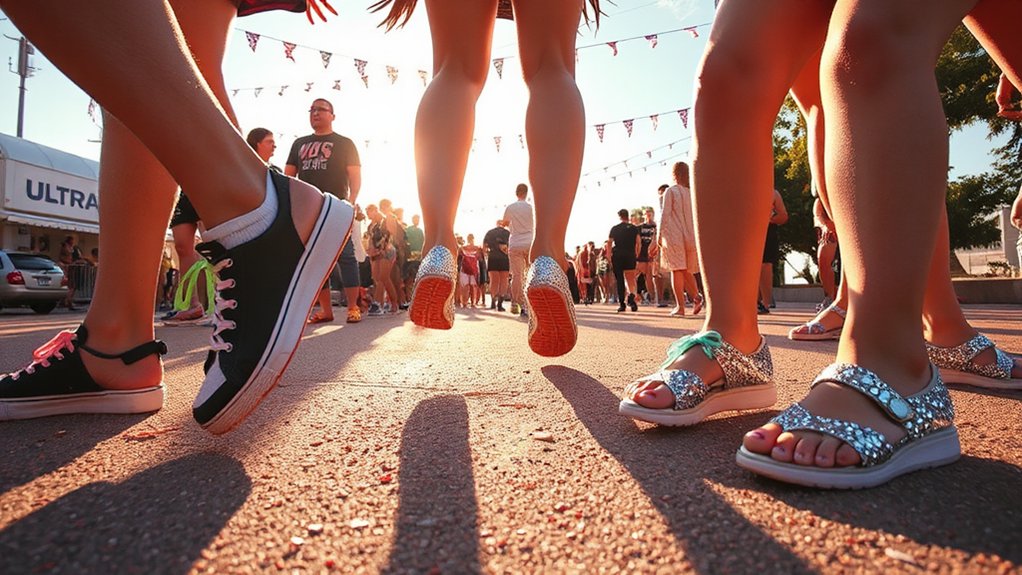 comfortable trendy festival footwear
