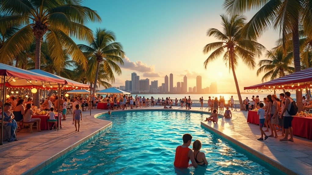 festive lights and markets