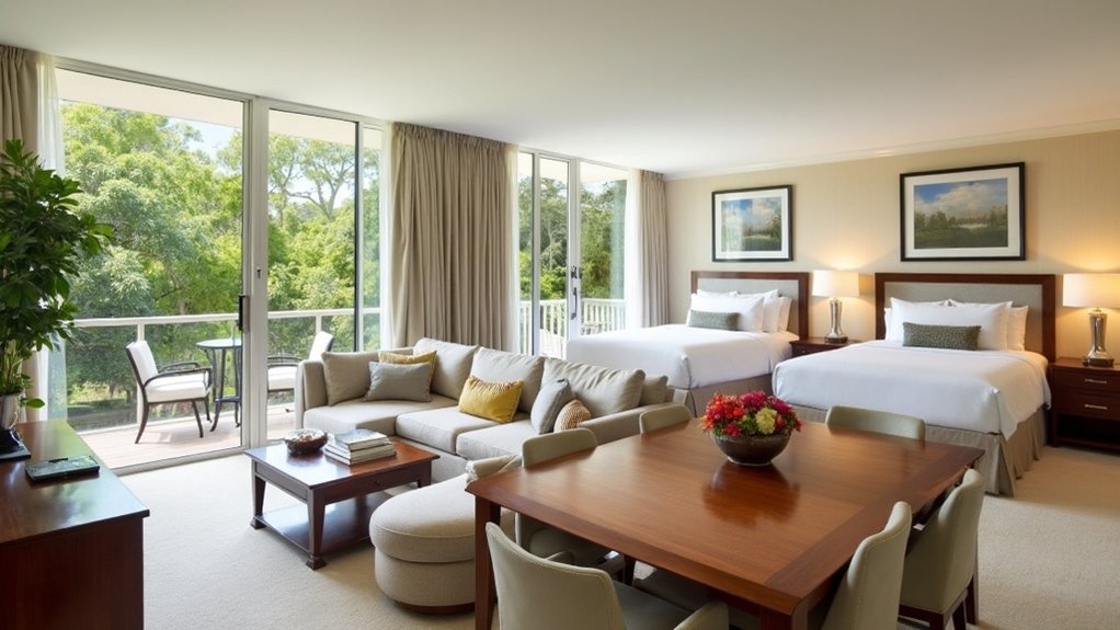 spacious two bedroom hotel suites