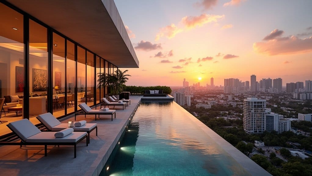 luxury miami penthouse features