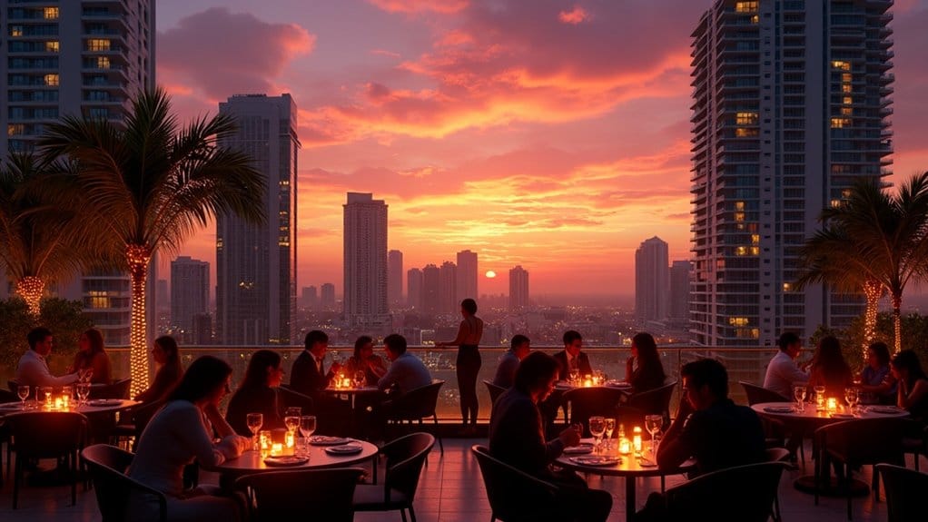 sunset views and dining