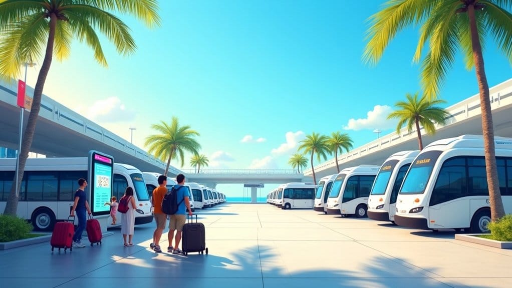 airport shuttle and train locations