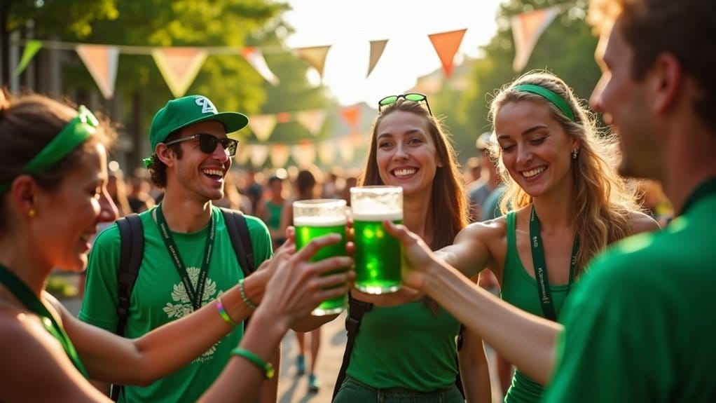 ginger run celebrates green beer