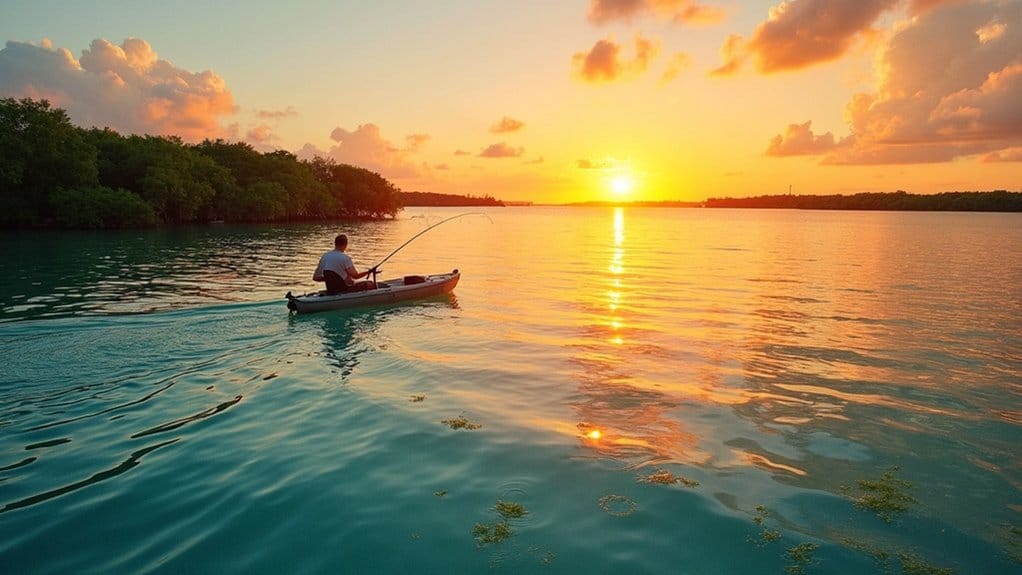 kayak fishing in biscayne bay