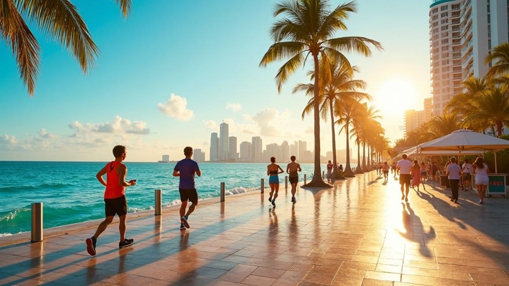 waterfront running routes miami